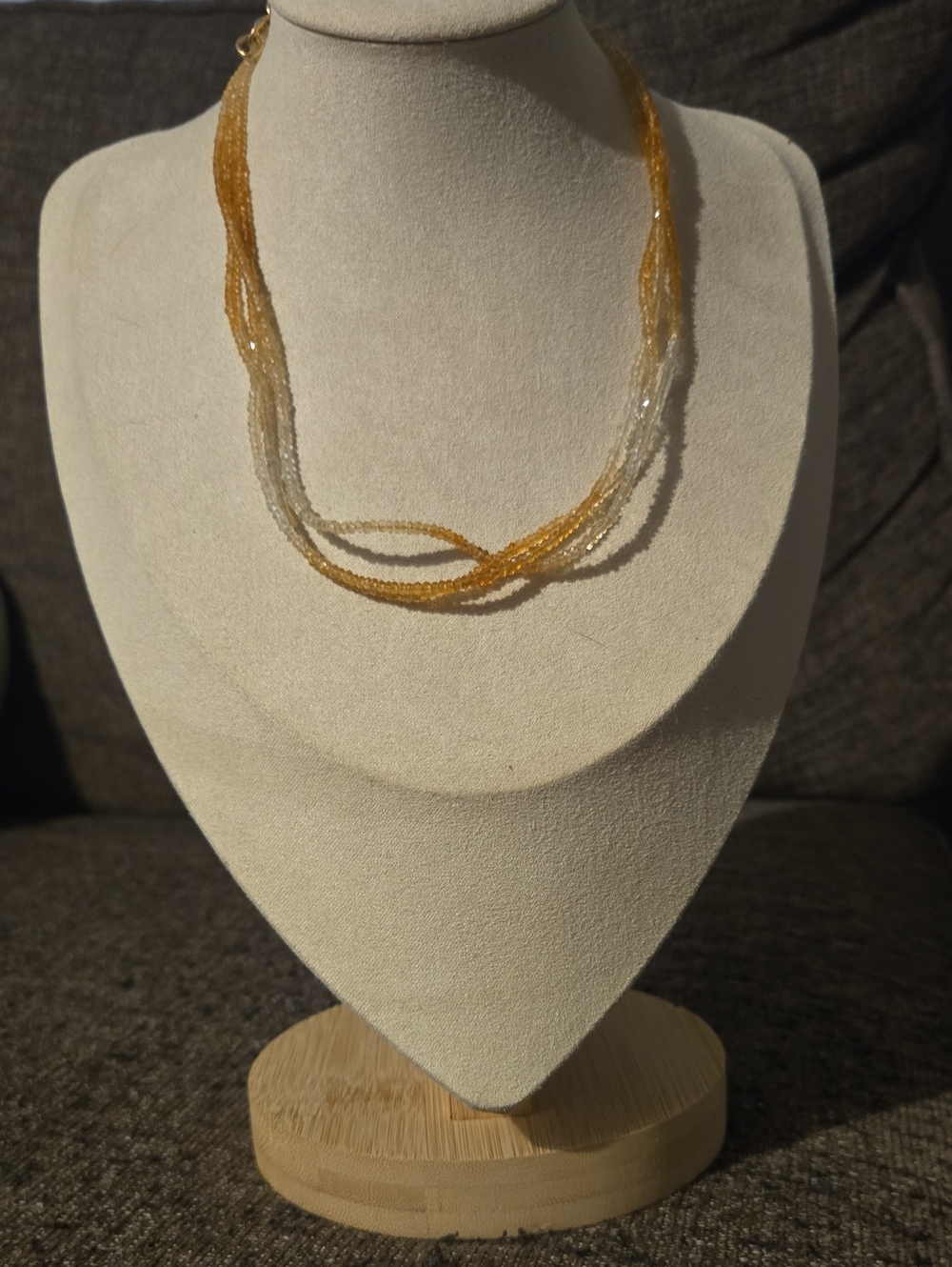Vintage Three-strand Amber Ombré Beaded With Shepard's Hook Closure 💫